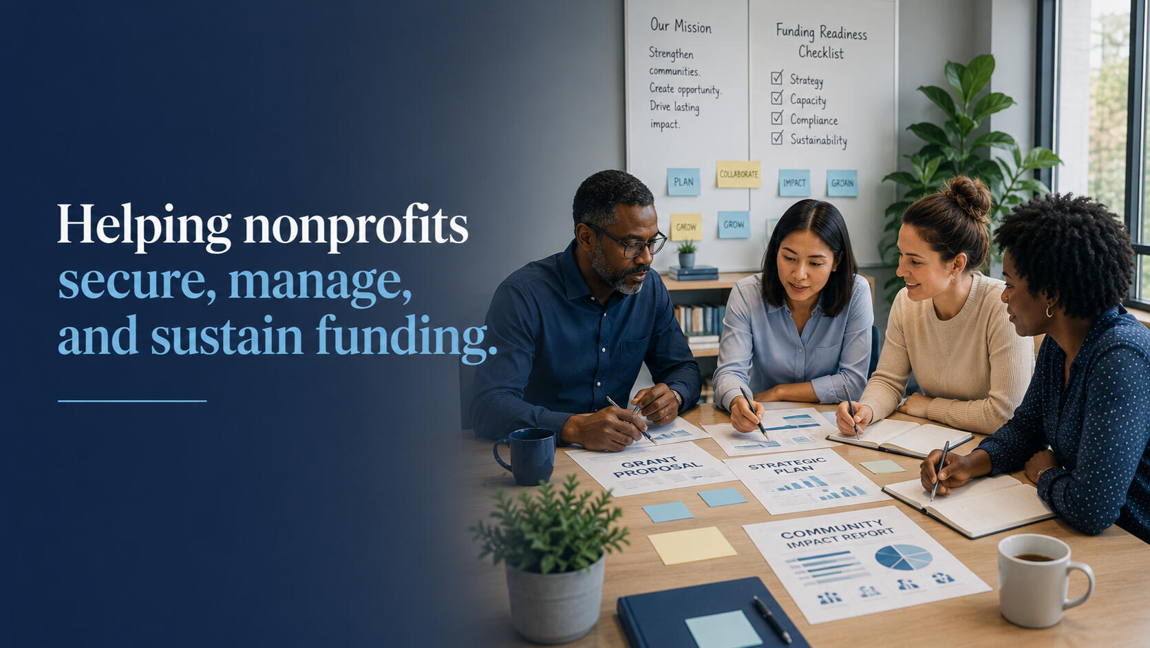 Helping nonprofits secure, manage, and sustain funding. Helping nonprofits secure, manage, and sustain funding.